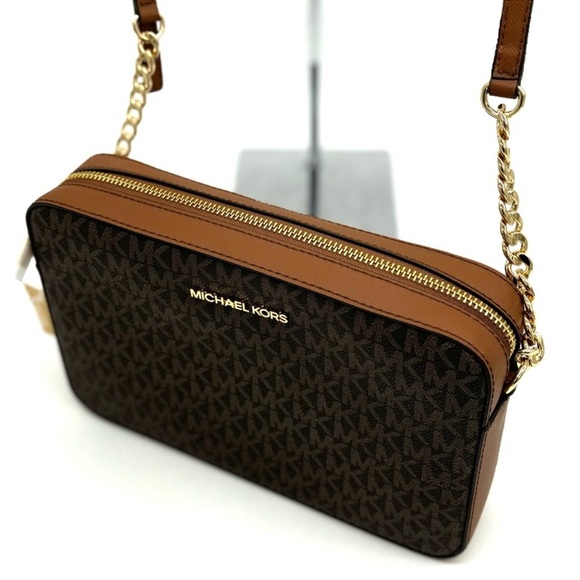 Michael Kors Large Jet Set Item EW Crossbody Bag Brown - Picture 6 of 9